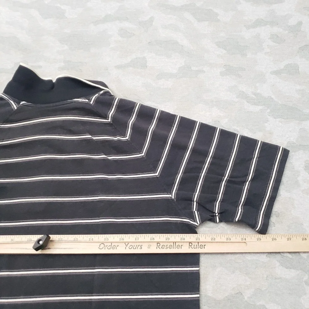 Vintage Nike Sportswear Polo Shirt Mens Large Y2k Black Short Sleeve Golf
